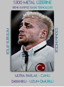 Resim Parlak Metal Baskı Tablo - Bay, Barış Alper Yılmaz, Sarı Kırmızı 