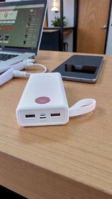 Resim HEARTZ H004 20000 mah power bank PD 30W ve USB 22.5W FAST HIZLI ŞARJ DAHİLİ TYPE C VE LİGHTNİNG KABLOLU DÜNYA STANDARTLARINA UYGUN POLYMER BATARYA BİREBİR AMPER LCD GÖSTERGELİ POWERBANK 