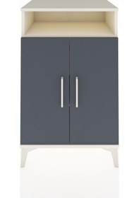 Resim Hyperion Komodin 3 Raflı 2 Kapaklı 60x44x96 Aytaşı-antrasit Aytaşı 