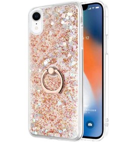Resim Microsonic iPhone Uyumlu XR Kılıf Glitter Liquid Holder 