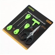 Resim 1 Adet Sazan Balıkçılık Seti - Avrupa Tarzı Montaj Aletleri ile Yüksek Yoğunluklu Alaşım Kanca İğneleri ve Yem Bağlama Kiti | Su Geçirmez Swivel Kurşun Başlı Kancalar, Solucan Takımı ve Yemleme Ekipmanları 