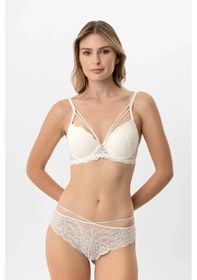 Resim Pierre Cardin Soft 4900 Push Up Kaplı Sütyen Külot Takım Ekru 