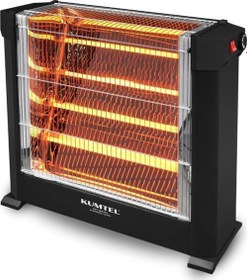 Resim Siyah Mini Şömine Isıtıcı 2200 W Ks-2760 