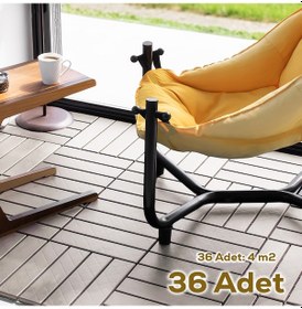 Resim Porsima 1177 36lı Bahçe Balkon Teras Zemin Döşemesi Karosu Latte 