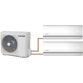 Resim Airfel LTXN25U+LTXN50U 18.000 Dış Ünite + 2 İç Ünite (9+18) Duvar Tipi Multi Split Klima 