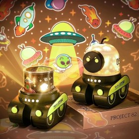 Resim Teknoparkx Eğitici Eğlenceli Robot Figür Gece Lambası TKNPX-434 Renkli Uyku Arkadaşı Çocuklar İçin 