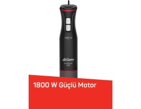 Resim Arzum AR1204 Starchef Pro 1800W 4 Bıçaklı 1.5 L Hazneli 2 Kademeli Multi Blender Seti, Siyah 