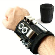 Resim 15 Mıknatıslı Bileklik Aletler, Vidalar, Çiviler & Uçlar için - Ayarlanabilir Kumaş Kayış Çift Cepli, Güçlü Manyetik Kuvvet, Hassas Dikiş - DIY, İnşaat, Marangozluk & Otomobil Tamiri için Mükemmel - Baba, Eş, Oğul için Harika Hediye, Manyetik Alet Tutucu 