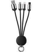 Resim S-link SL-CP110 20cm 2A MicroUSB+Lightning+TypeC 3 in 1 LED Logolu Şarj Kablosu 