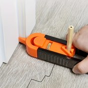 Resim Kilitli Mekanizma ile Hassas Ahşap İşleme Aracı Seti - Ayarlanabilir Düzensiz Kavis ve Kontur İşaretleme Cetveli, Dayanıklı Plastik/Metal, Doğru DIY Projeleri, Ahşap İşleme Araçları ve Aksesuarları için 