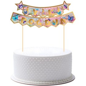 Resim Kelebek Pasta Üstü Banner Tüm Yaşlar 