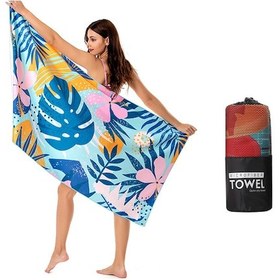 Resim Maiyame Mikrofiber Kumaşlı 160x80 Cm Deniz Kumaşı - Hızlı Kuruyan Yüzme Ve Plaj Havlu Çok Renkli 