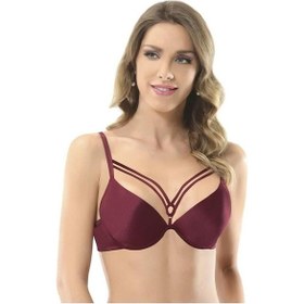Resim NBB Kadın Bordo Hafif Destekli Klasik Sütyen 3696 001 