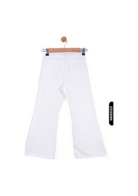Resim Xo Kids Geniş Paçalı Kemerli Yarım Fermuarlı Kız Çocuk Pantolon 8-14 Yaş 55706 Beyaz 