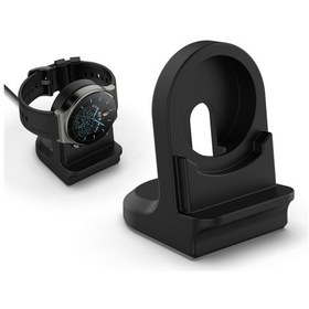 Resim Huawei Watch 3/3 Pro İçin Akıllı Saat Silikon Tutucu Şarj Standı - Siyah 