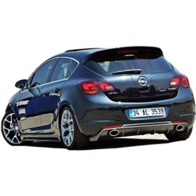 Resim Drs Tuning Opel Astra Uyumlu J Hatchback (2010-2012) Makyajsız Arka Tampon Eki - Difüzör (PLASTİK) 