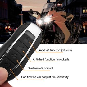 Resim Motosiklet Alarm Kumandalı Kablolu Tesisatlı Pilli Uzaktan Çalışma Sistemli Güvenlik Alarmı 
