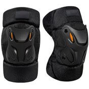 Resim Konesam Gece Reflektörlü Ayarlanabilir Motosiklet Dizlik Ve Dirseklik Seti, Çok Amaçlı Koruma Siyah 