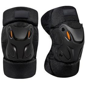 Resim Konesam Gece Reflektörlü Ayarlanabilir Motosiklet Dizlik Ve Dirseklik Seti, Çok Amaçlı Koruma Siyah 