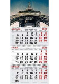 Resim 2026 Yılı Gemici Takvimi-eyfel Kulesi 
