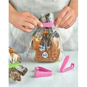 Resim Lovyco 5'li Jumbo Plastik Kilitli Torba Poşet Ağız Kapatma Mandalı Klipsi Fildişi 