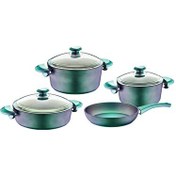 Resim OMS TITANIUM - 3016 - 7 Parça - Bio Granit-Tencere Seti Yeşil Viole Gövde - Yeşil V. Detay 