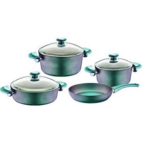 Resim OMS TITANIUM - 3016 - 7 Parça - Bio Granit-Tencere Seti Yeşil Viole Gövde - Yeşil V. Detay 