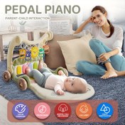 Resim 5 Ayrılabilir Duyusal Oyuncakla Bebek Pedal Piyano - Etkileşimli Aktivite Mat ve Karın Zamanı Jimnastiği, Ayarlanabilir Kemerli Çok Fonksiyonlu Bebek Oyuncak, Canlı Renkler, Dayanıklı Malzeme, Motor ve Kognitif Gelişimi Teşvik Eder, Bebek Oyunu İçin Temel, Güvenli Malzemeler Doğum Günü Hediyesi Noel Hediyesi 