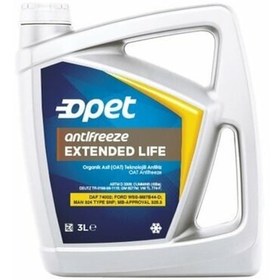 Resim Opet Extended Life Kırmızı Konsantre Antifriz 3 Litre 70C 