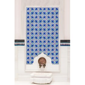 Resim Kütahya Hedef Çini 80X140 Türk Hamam Çinisi 