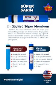 Resim H-MAX 8 Litre Çelik Tanklı 15 Aşama Multi Mineralli Süper Membran Su Arıtma Cihazı HMAXB3510 