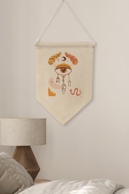 Resim Yatak Odası Duvar Dekoru, Pinterest Oda Dekoru, Boho Kanvas Flama Askılı Duvar Örtüsü Ve Süsü NO:465 - Renkli - 10 / 30 x 40 