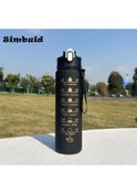 Resim 600ml/750ml/1000ml Spor Şişesi Zaman Ölçeği İle Açık Degrade Renk İçme Suyu 750-850ml Black-c 600ml To 1000ml 750-850ml Black-c 