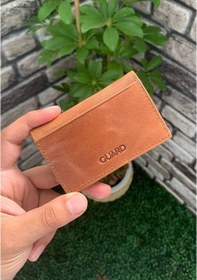 Resim Guard Antik Taba Hakiki Deri Kartlık Erkek / Kadın P1169 Taba 