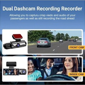 Resim Sandwich 64 Gb Motion003 Araç Kamerası Şarjlı 4k Çift Lens Gece Görüşü Ses Kaydı Park Yardımı 