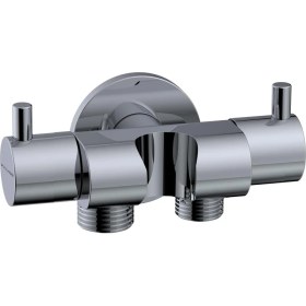 Resim Çift Çıkışlı Çiftli Taharet Musluğu Askılı KDC108 