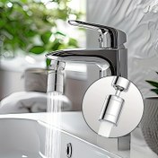 Resim 1 adet Alaşım + ABS Malzeme Mutfak Lavabosu Bubbler, 720° Dönen Kemer 2 Su Çıkış Modu, Çok Fonksiyonlu Su Tasarrufu ve Sıçrama Karşıtı Mutfak Lavabosu Musluk Bubbler, Musluk Nozulu Nozulu Nozulu, Mutfak Banyo Lavabosu Musluğu için Uygun, Şok Edici Hediye 