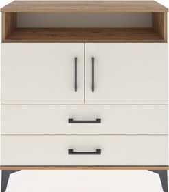 Resim Arges Şifonyer 3 Raflı 2 Çekmeceli 2 Kapaklı 88x30x96 Çam-aytaşı Atlas Çam 