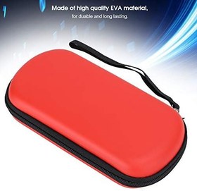Resim Dpofirs 2 adet taşınabilir Hard Carry PSP çanta, koruyucu kılıf, seyahat çantası, PSVita 1000 2000 konsol, oyun diskleri ve diğer aksesuarlar için sert koruyucu kılıf (kırmızı) 