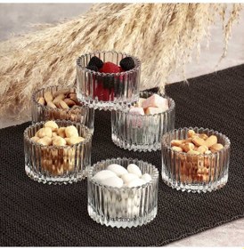 Resim Porsima Rayan Sultan Cam Çerezlik Sunum Kasesi 6 Parça 