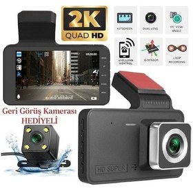 Resim T603 2k Çözünürlüklü Araç Kamerası: 3 İnç Ekran, Wifi Ve Geri Görüş Özellikli 