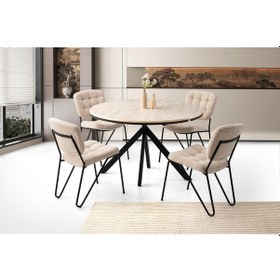 Resim Aristo Masa, Vesta Sandalye, Sidon, 120x120 Diğer 