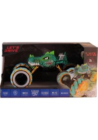 Resim Mey İthalat 1/14 2.4 Ghz Usb Şarjlı Yüksek Hızlı Drift Araba Yeşil 