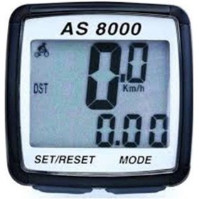 Resim Assize Kablosuz Bisiklet Kilometre Saati as 8000 Siyah 