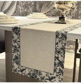 Resim Keten Espamira Desen Runner 40x140 Cm Çok Renkli 