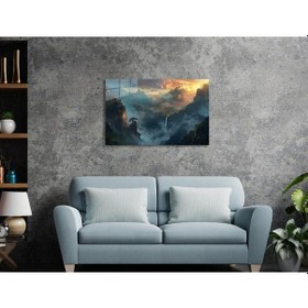 Resim Miyrem Glasses Collection -a1^ Ufukların Ötesinde Cam Tablo 