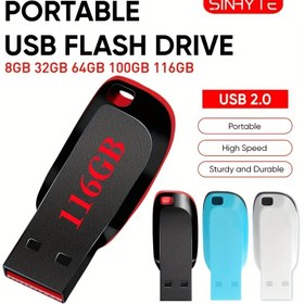 Resim SINHYTE Yüksek Hızlı USB 2.0 Flash Sürücü - 8GB'den 116GB'ye Bellek Çubuğu, Üç Renkte Mevcut, Gerçek Kapasite, Bilgisayarlar, Akıllı TV'ler ve Araç Ses Sistemleriyle Uyumlu, Moda Hediye Bellek Çubuğu 