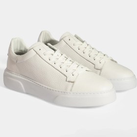 Resim Desa Erkek Beyaz Bağcıklı Deri Sneaker 