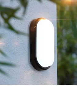 Resim Su Ve Nem Geçirmez 20W Siyah Kasa Beyaz Işık 6500K Oval Banyo Led 