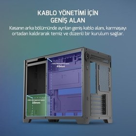 Resim GamePower Warcry Ronin 3xARGB Fan 80+ Bronze Micro-ATX Gaming (Oyuncu) Kasa (750W) 